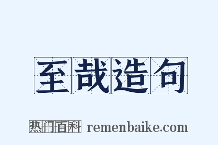 至哉造句是什么意思的图片